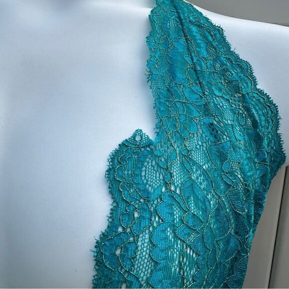 NIP Seven til midnight emerald green lace kiss of envy lace teddy Sz OS - Picture 5 of 10